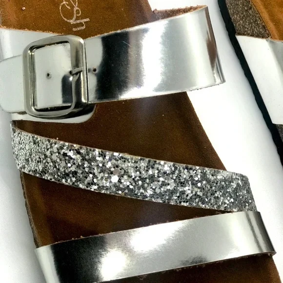Belt Buckle Glitter Sandals - Picture 10 of 16